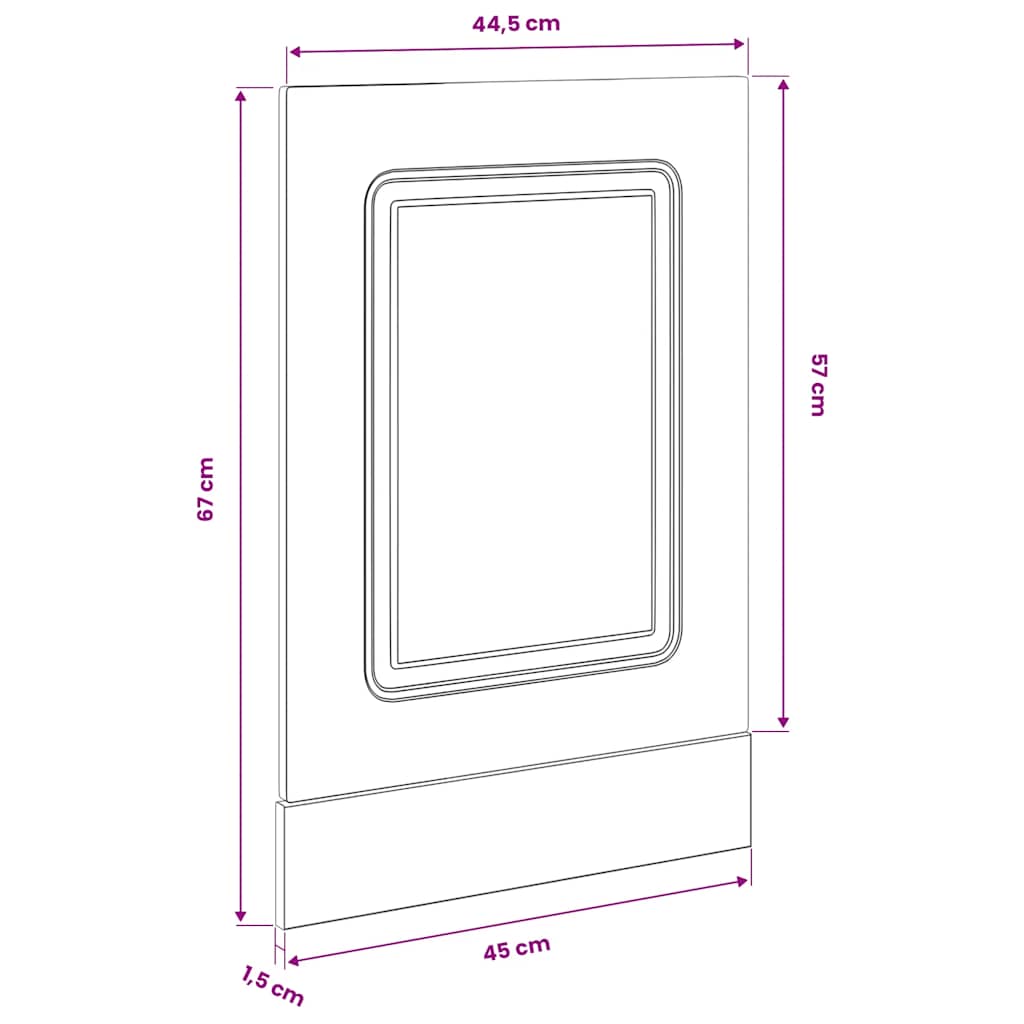 Mosogatógép panel Kalmar füstölt tölgy 45x1,5x57 cm 8