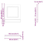 Mosogatógép panel Kalmar régi fa 60x1,5x57 cm gépesített fa 8