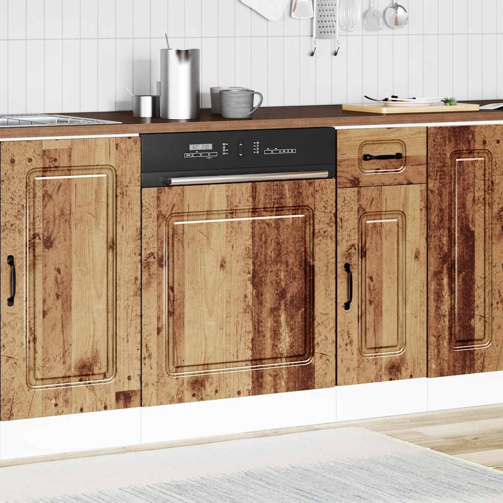 Mosogatógép panel Kalmar régi fa 60x1,5x57 cm gépesített fa