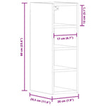 “Riga” kézműves tölgy színű szerelt fa függőszekrény 10