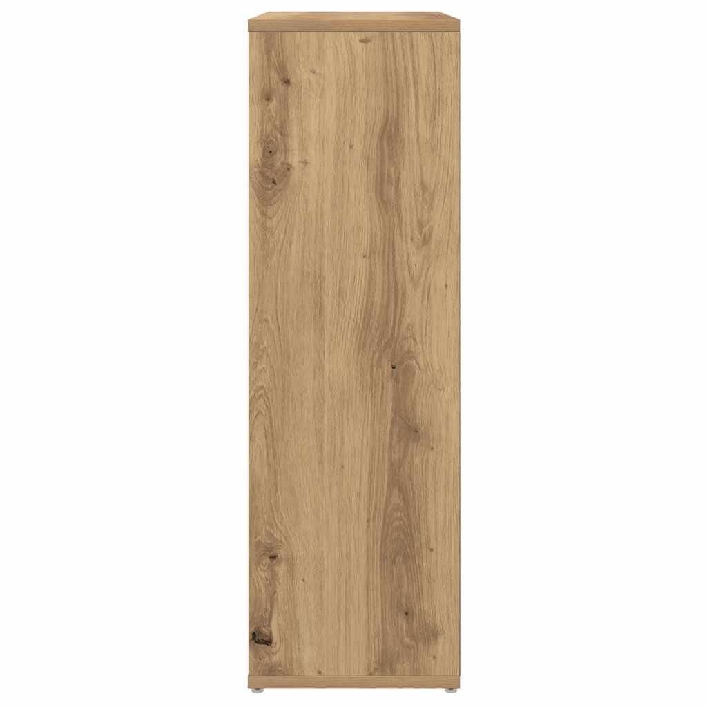 Kézműves tölgy színű szerelt fa könyvszekrény 50x25x80 cm 6