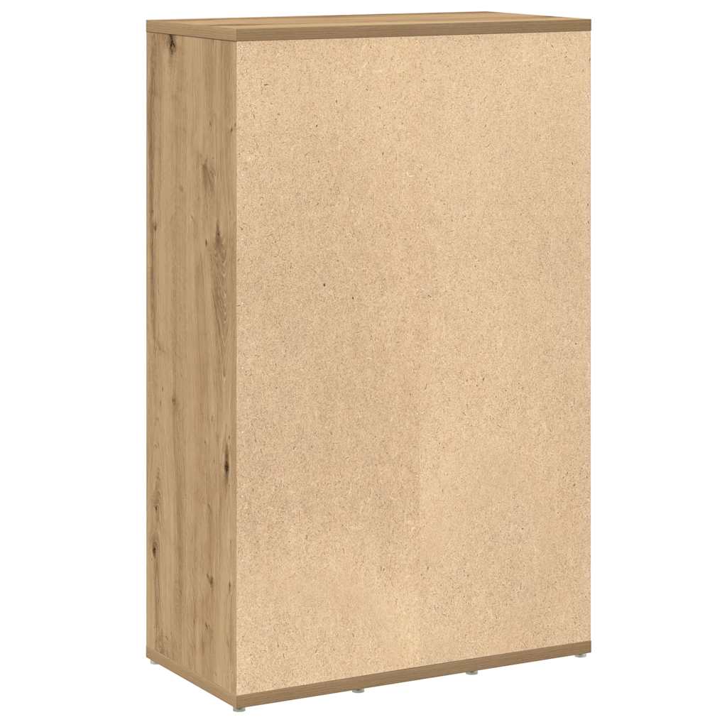 Kézműves tölgy színű szerelt fa könyvszekrény 50x25x80 cm 7