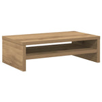 Kézműves tölgy színű szerelt fa monitorállvány 42x24x13 cm 7