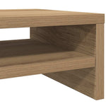Kézműves tölgy színű szerelt fa monitorállvány 42x24x13 cm 8