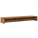Antik fa színű szerelt fa monitorállvány 100 x 24 x 13 cm 2