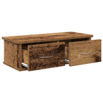 Antik fa színű szerelt fa faliszekrény 60x26x18,5 cm 8