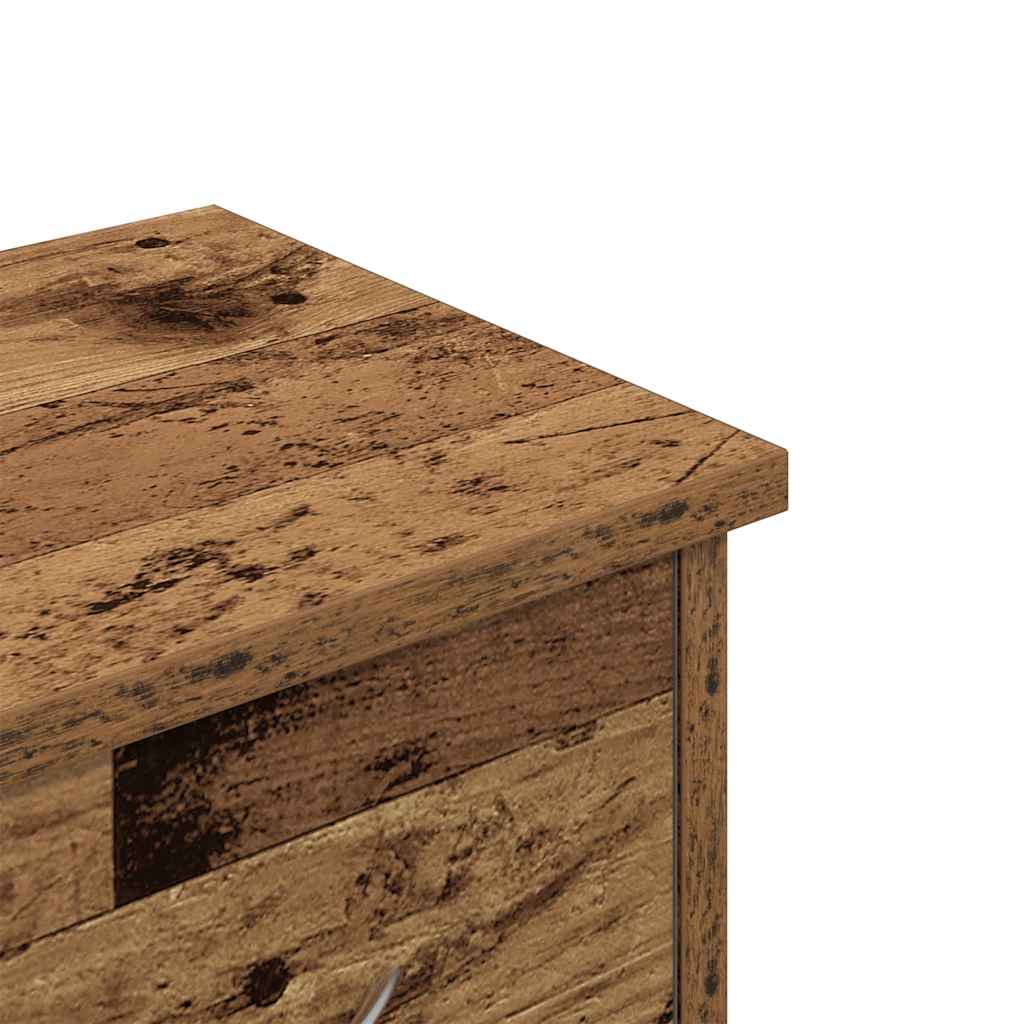 Antik fa színű szerelt fa faliszekrény 60x26x18,5 cm 7