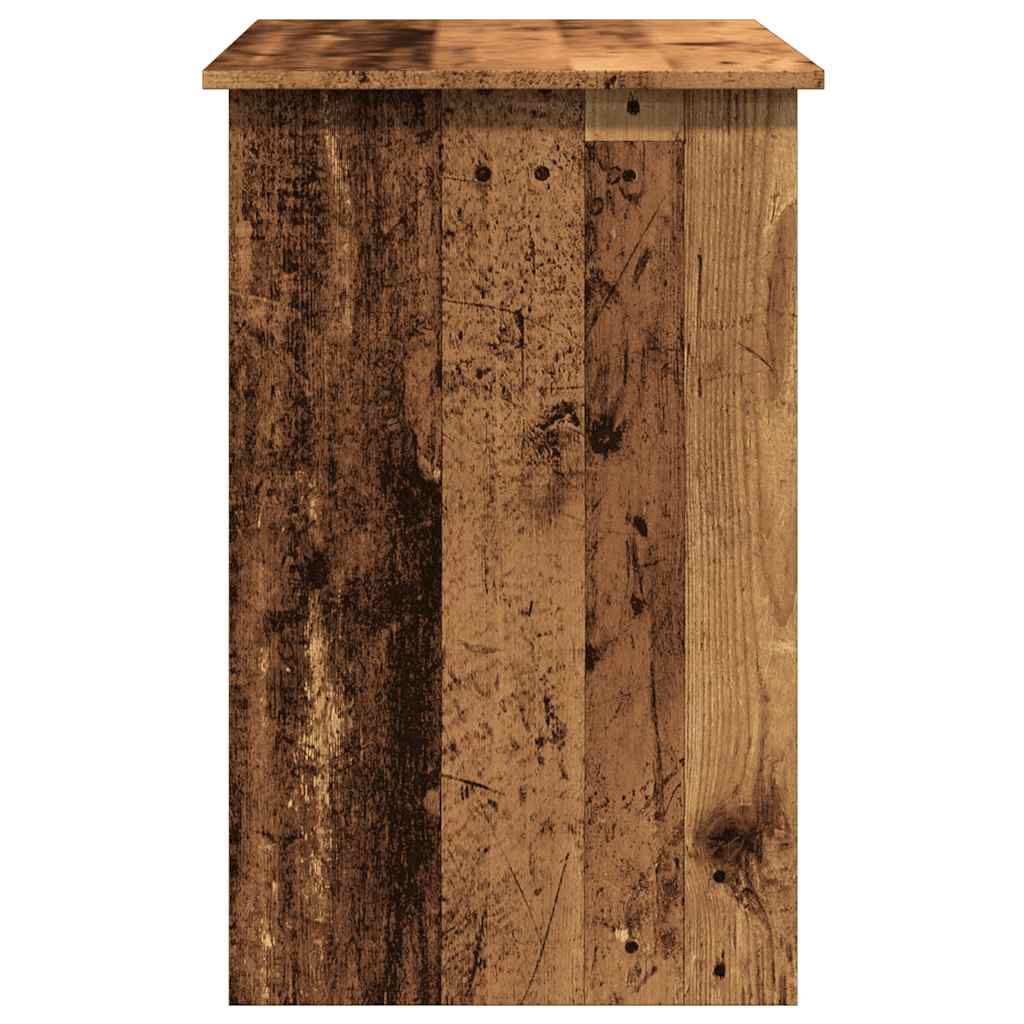 Antik fa színű szerelt fa íróasztal 100 x 50 x 76 cm 6