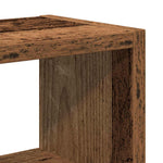 Antik fa színű szerelt fa fali polc 45 x 16 x 45 cm 7