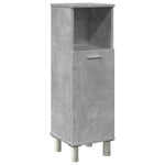 Betonszürke forgácslap fürdőszobaszekrény 30 x 30 x 95 cm 2