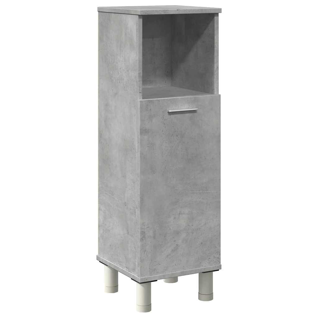 Betonszürke forgácslap fürdőszobaszekrény 30 x 30 x 95 cm 2