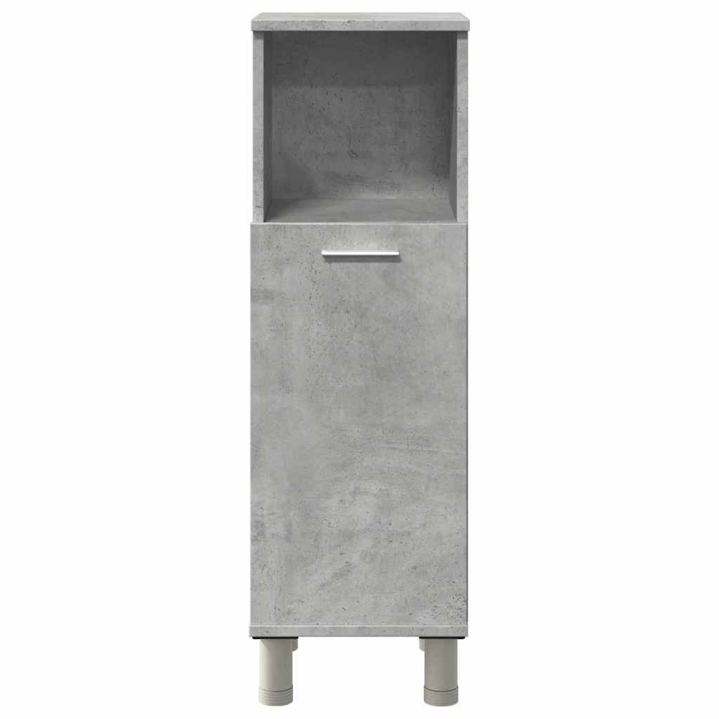 Betonszürke forgácslap fürdőszobaszekrény 30 x 30 x 95 cm 4
