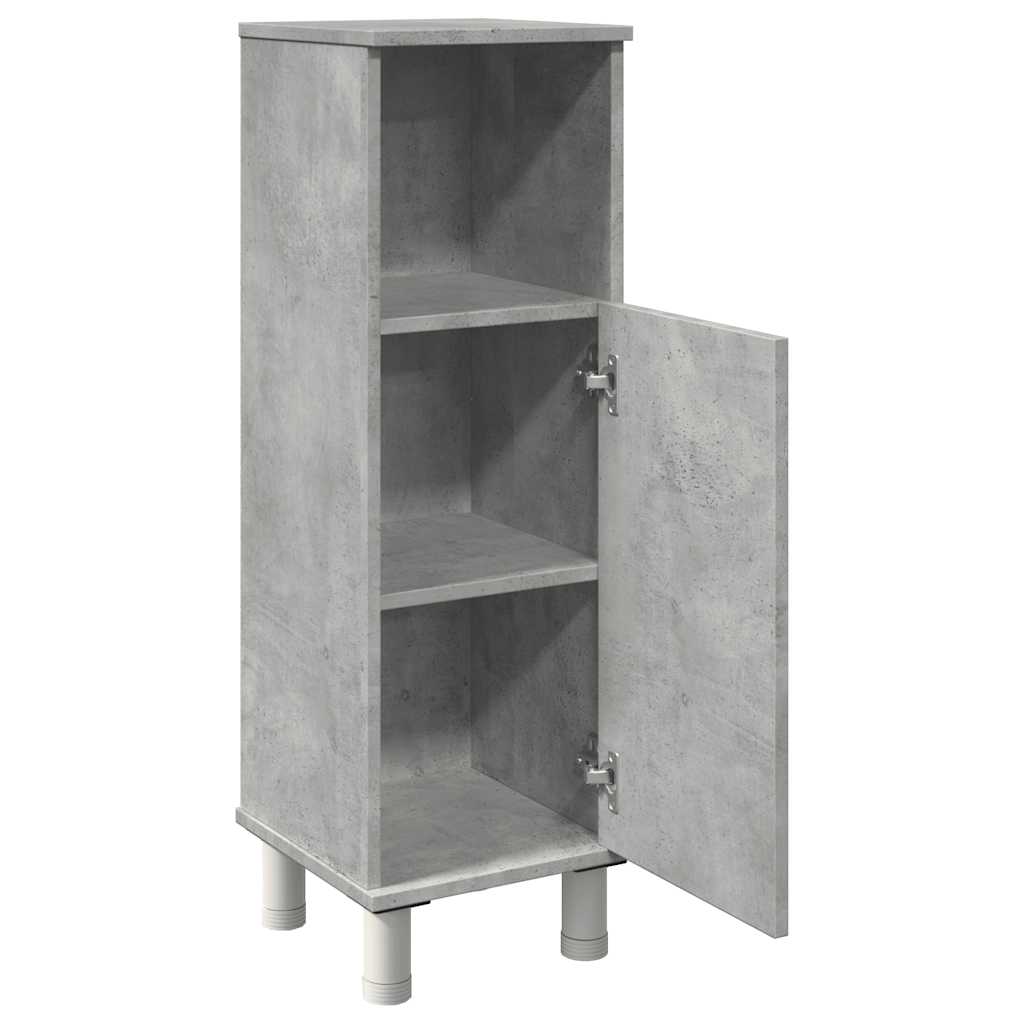 Betonszürke forgácslap fürdőszobaszekrény 30 x 30 x 95 cm 7