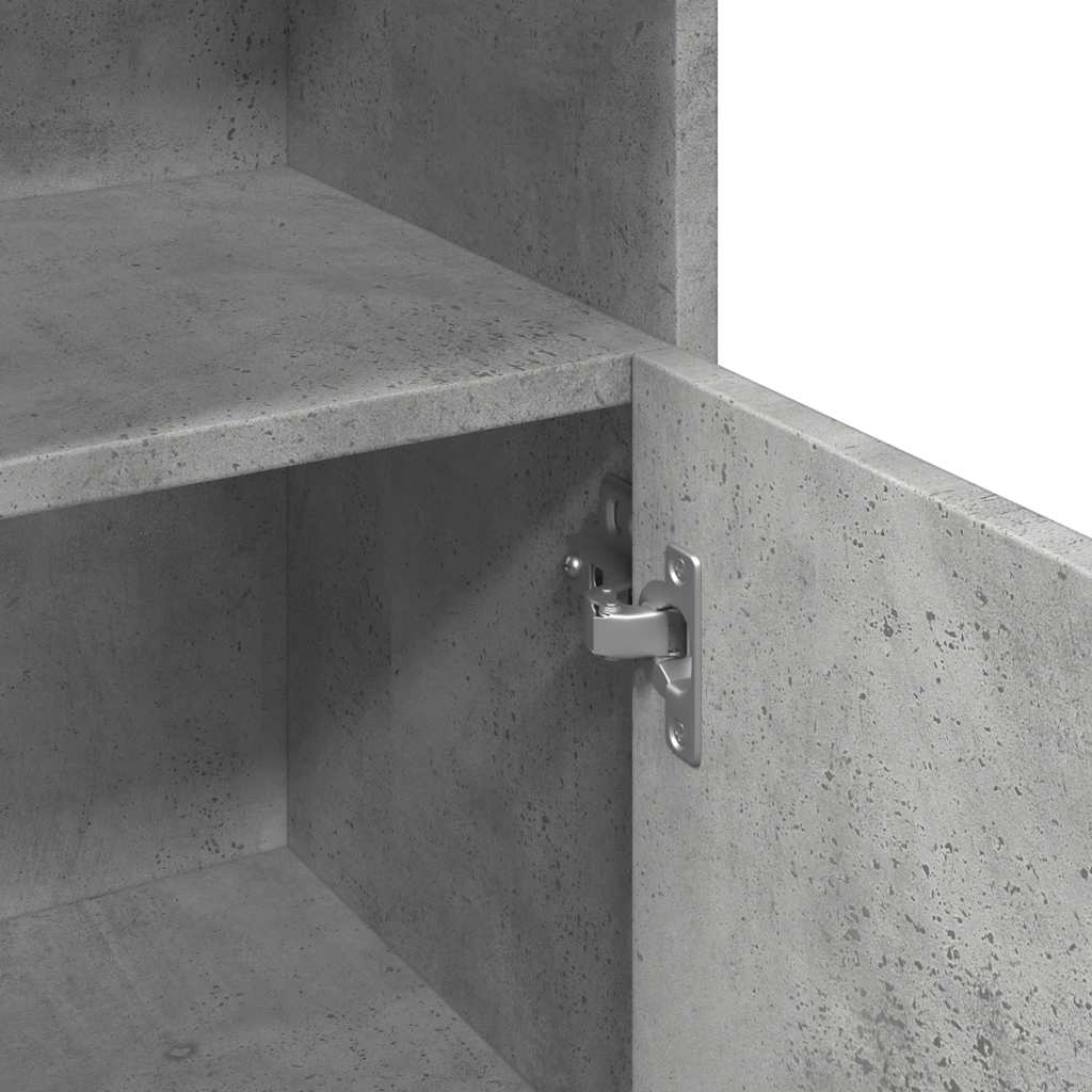 Betonszürke forgácslap fürdőszobaszekrény 30 x 30 x 95 cm 9