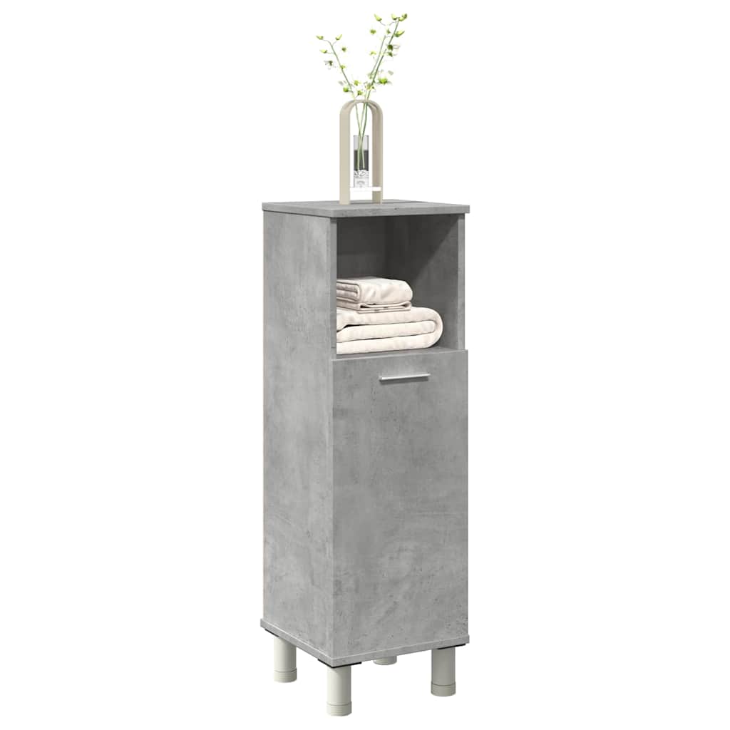 Betonszürke forgácslap fürdőszobaszekrény 30 x 30 x 95 cm