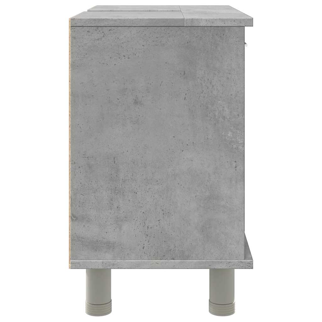 Betonszürke szerelt fa fürdőszobaszekrény 60 x 32 x 53,5 cm 6
