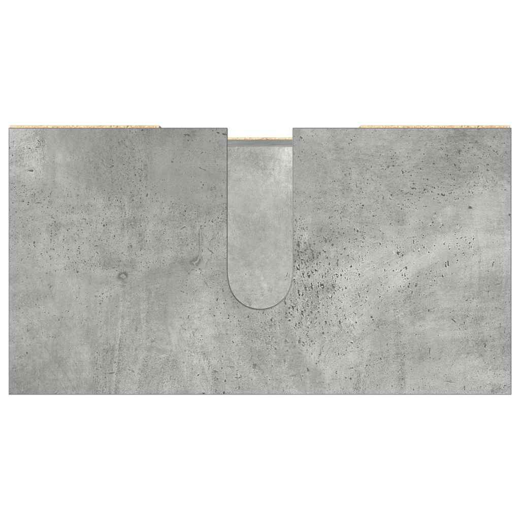 Betonszürke szerelt fa fürdőszobaszekrény 60 x 32 x 53,5 cm 8