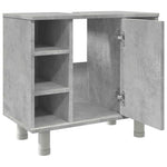 Betonszürke szerelt fa fürdőszobaszekrény 60 x 32 x 53,5 cm 9