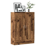 Antik fa színű szerelt fa könyvszekrény 82,5 x 30,5 x 115 cm