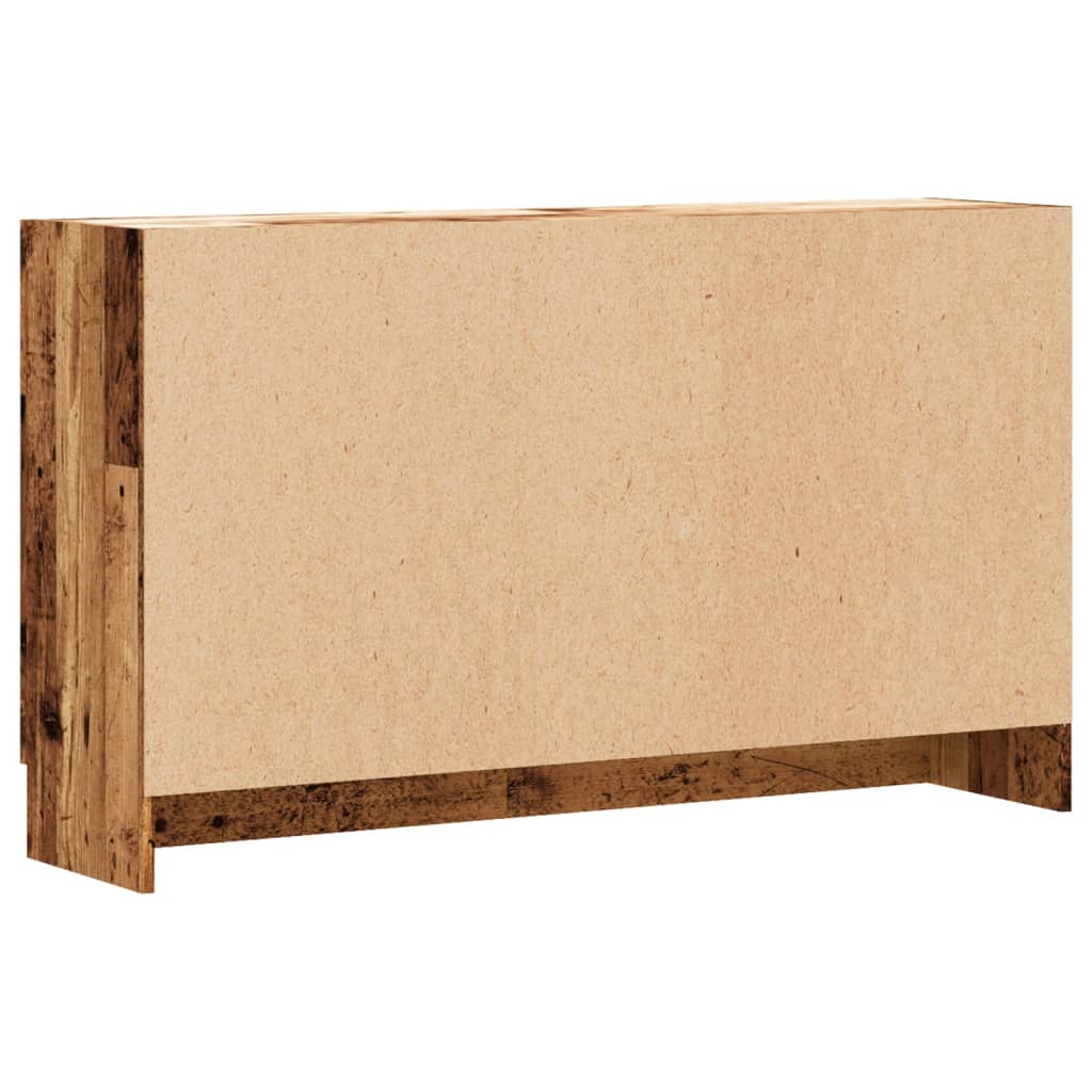 Antik fa színű szerelt fa tálalószekrény 120 x 30,5 x 70 cm 5