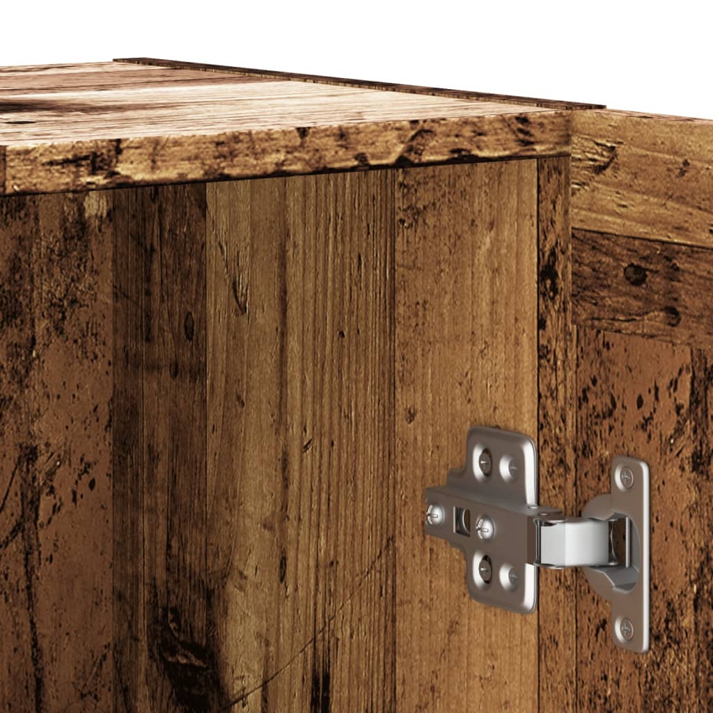 Antik fa színű szerelt fa tálalószekrény 120 x 30,5 x 70 cm 7