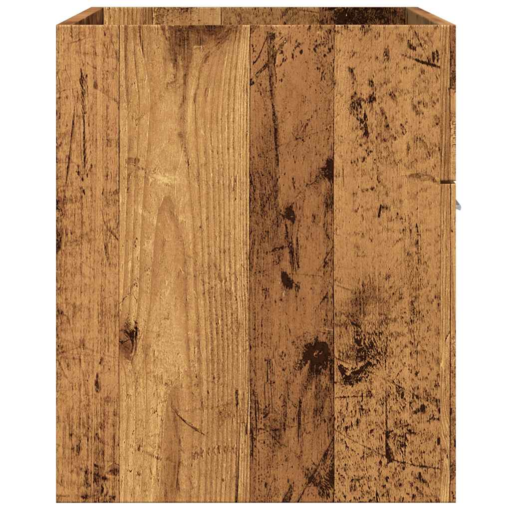 Antik fa színű szerelt fa mosdószekrény 80 x 38,5 x 46 cm 5
