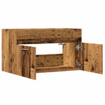 Antik fa színű szerelt fa mosdószekrény 80 x 38,5 x 46 cm 7