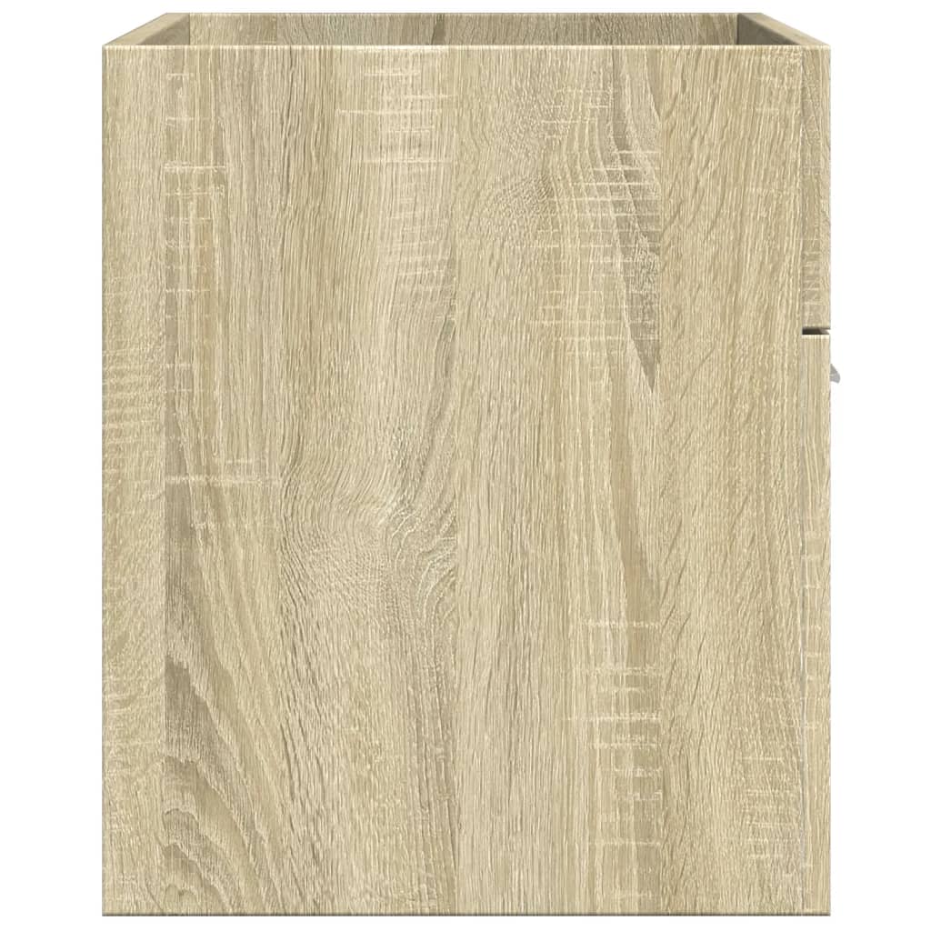 Sonoma tölgy szerelt fa fürdőszobai mosdószekrény 90x38,5x46 cm 5