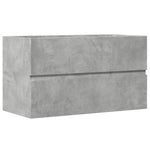 Betonszürke szerelt fa függő fürdőszobaszekrény 80x38,5x45 cm 2