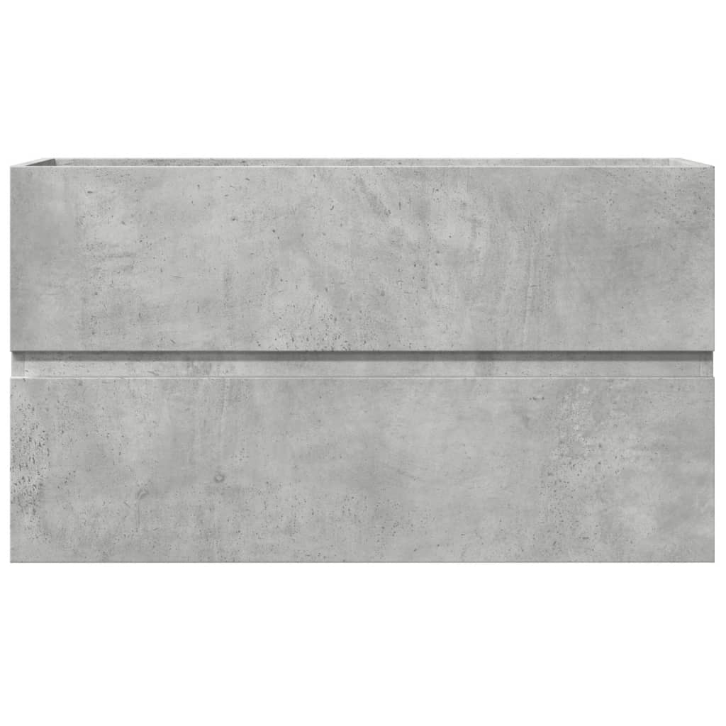 Betonszürke szerelt fa függő fürdőszobaszekrény 80x38,5x45 cm 4