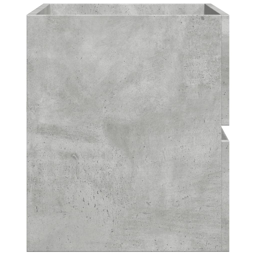 Betonszürke szerelt fa függő fürdőszobaszekrény 80x38,5x45 cm 5