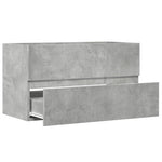 Betonszürke szerelt fa függő fürdőszobaszekrény 80x38,5x45 cm 7