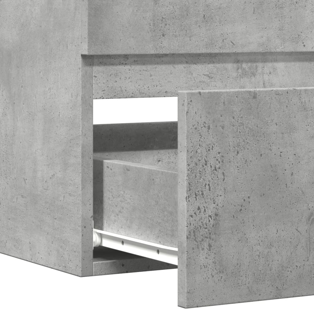 Betonszürke szerelt fa függő fürdőszobaszekrény 80x38,5x45 cm 8