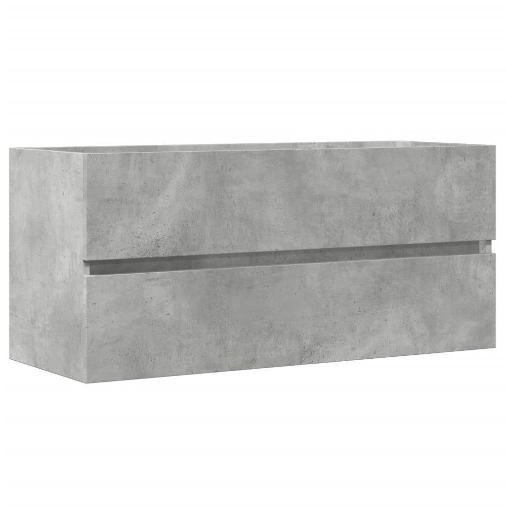 Betonszürke szerelt fa mosdószekrény 100 x 38,5 x 45 cm 2
