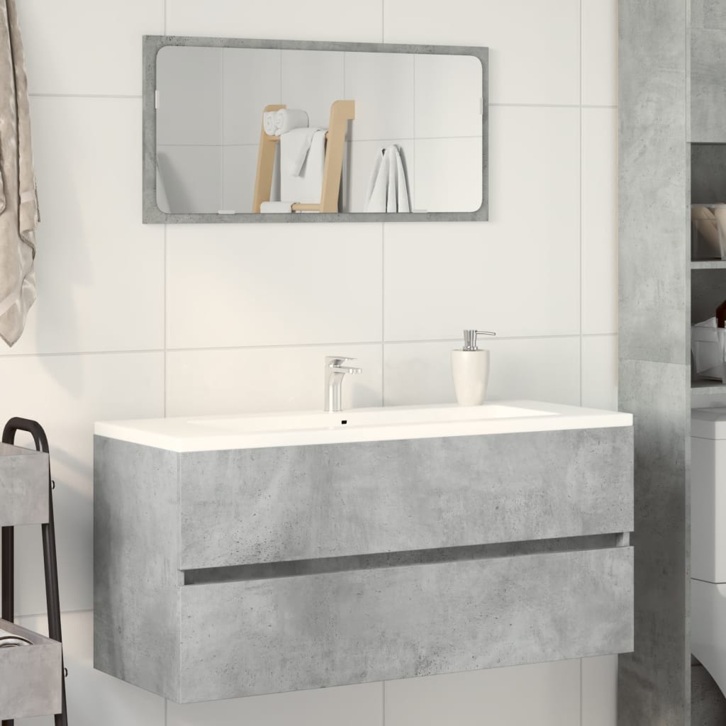 Betonszürke szerelt fa mosdószekrény 100 x 38,5 x 45 cm 3