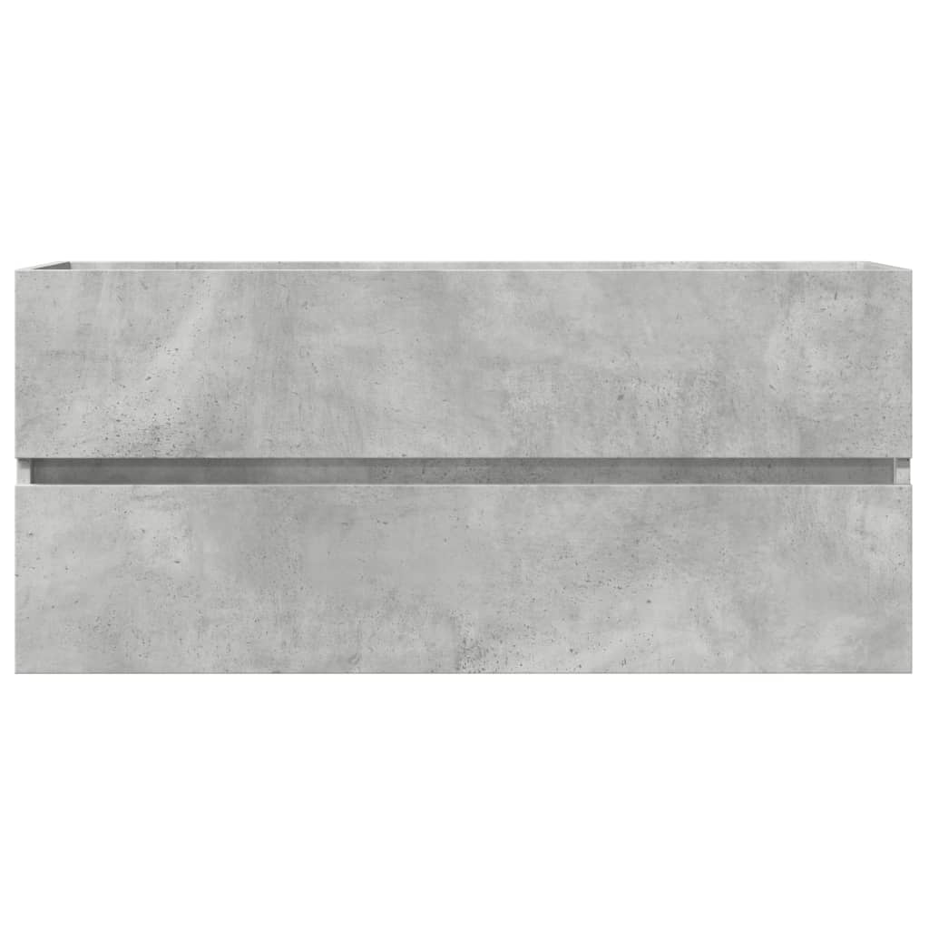 Betonszürke szerelt fa mosdószekrény 100 x 38,5 x 45 cm 4