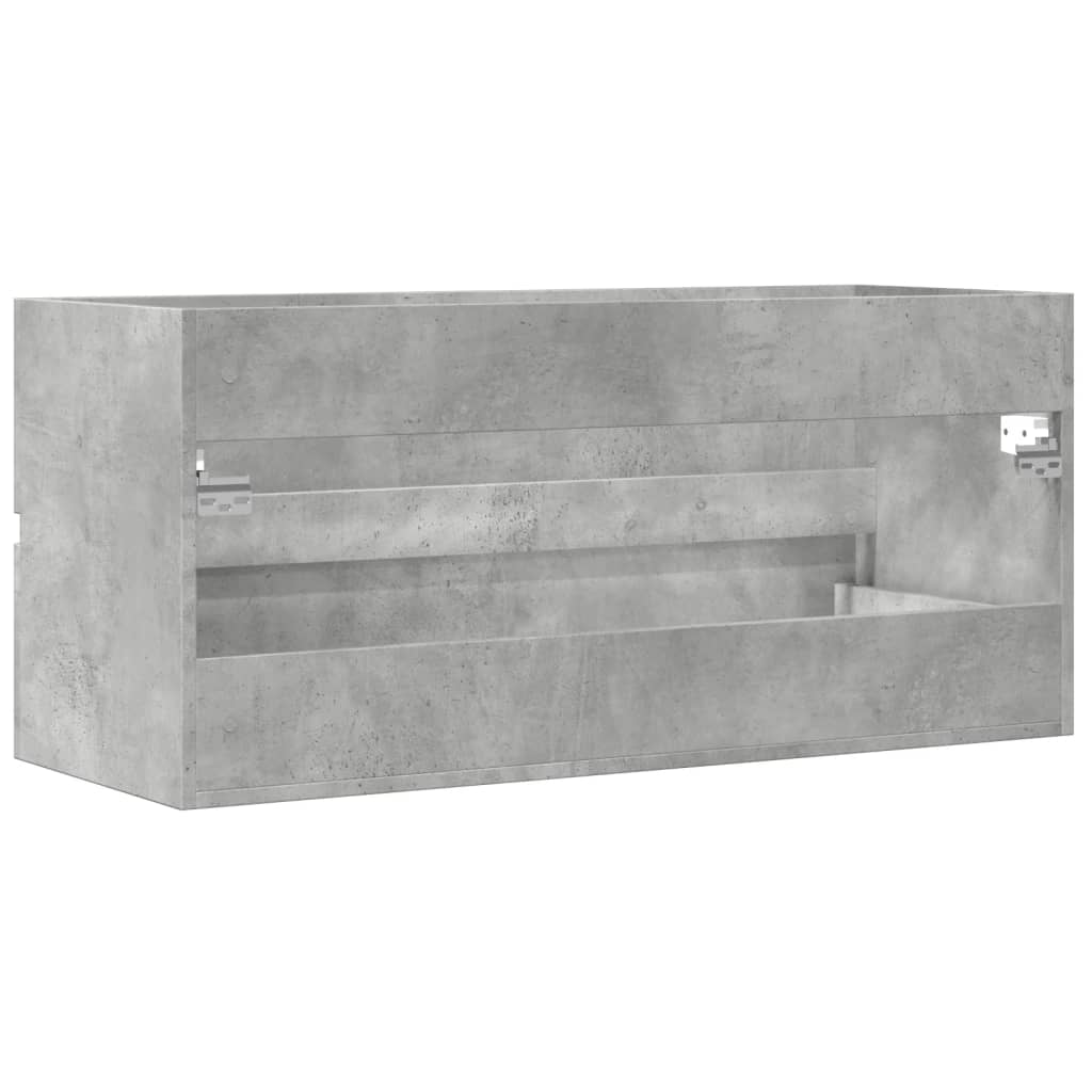 Betonszürke szerelt fa mosdószekrény 100 x 38,5 x 45 cm 6