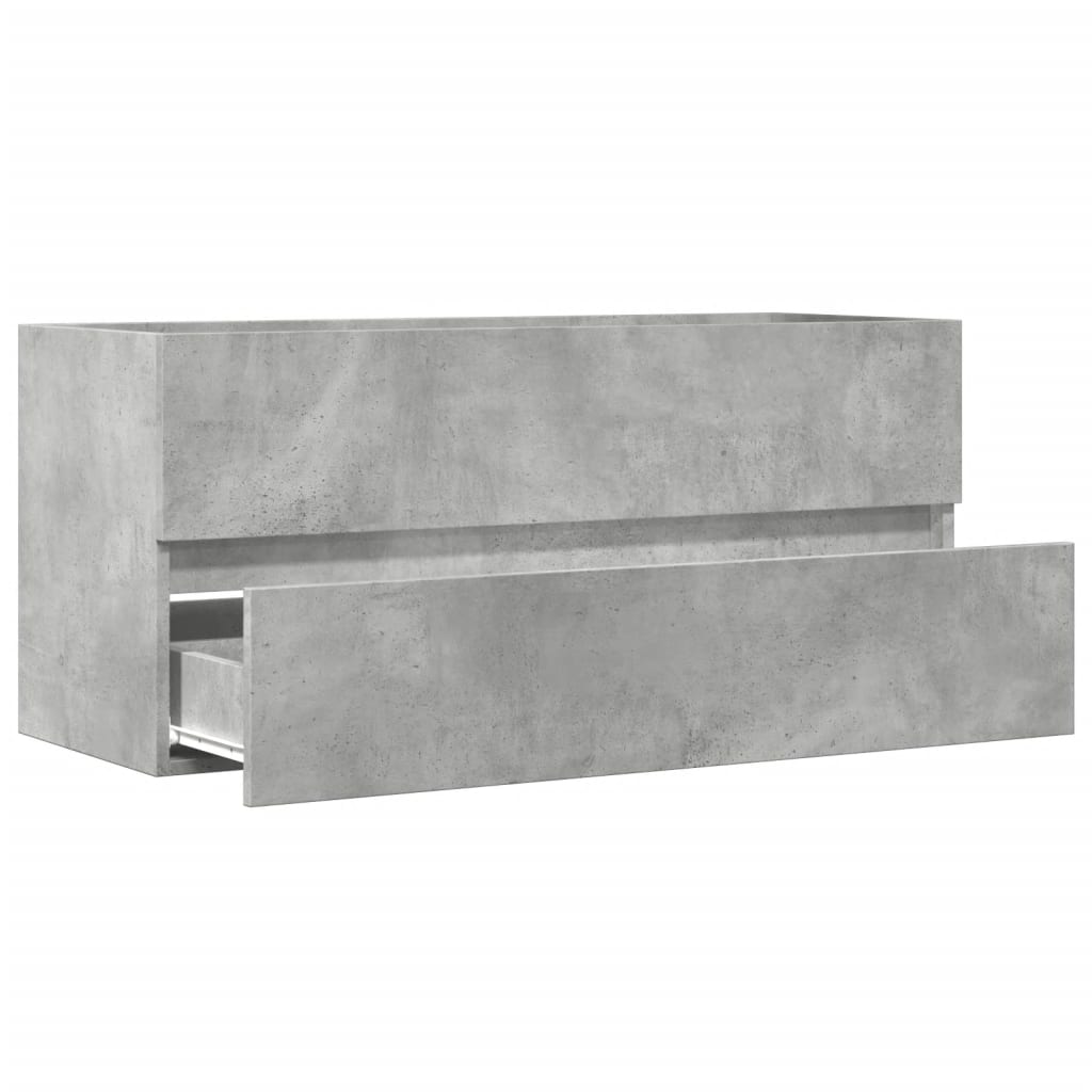 Betonszürke szerelt fa mosdószekrény 100 x 38,5 x 45 cm 7