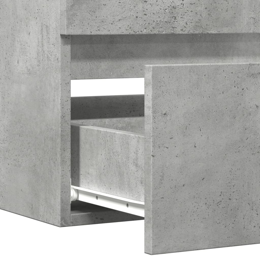 Betonszürke szerelt fa mosdószekrény 100 x 38,5 x 45 cm 8