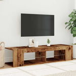 Antik fa színű szerelt fa TV-szekrény LED-ekkel 135x39x30 cm 4