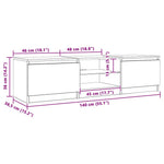 Antik fa színű szerelt fa TV-szekrény LED-ekkel 140x40x36 cm 16