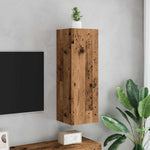 Antik fa színű szerelt fa TV-szekrény 30,5 x 30 x 90 cm 3