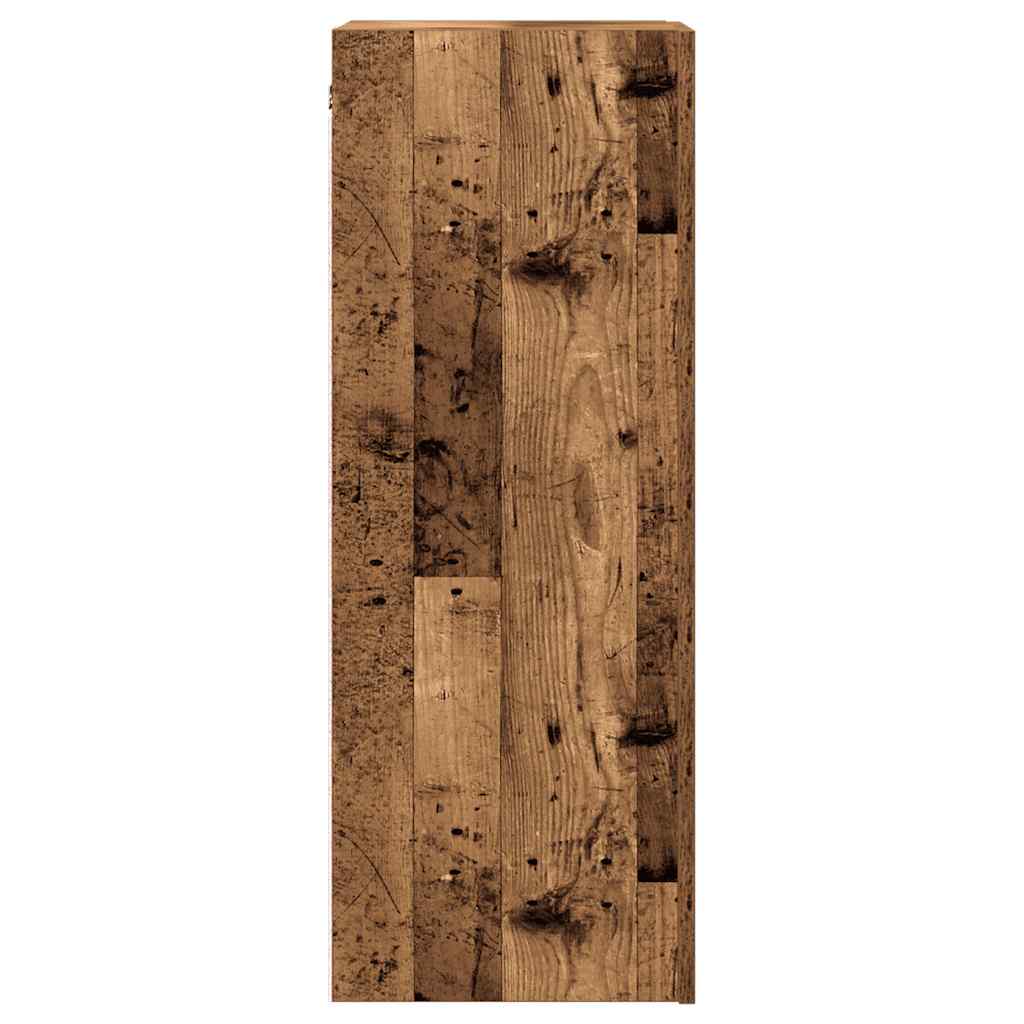 Antik fa színű szerelt fa TV-szekrény 30,5 x 30 x 90 cm 5