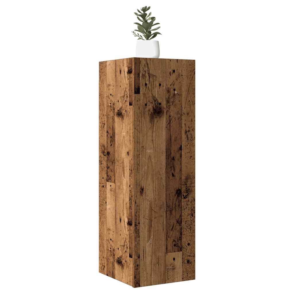 Antik fa színű szerelt fa TV-szekrény 30,5 x 30 x 90 cm