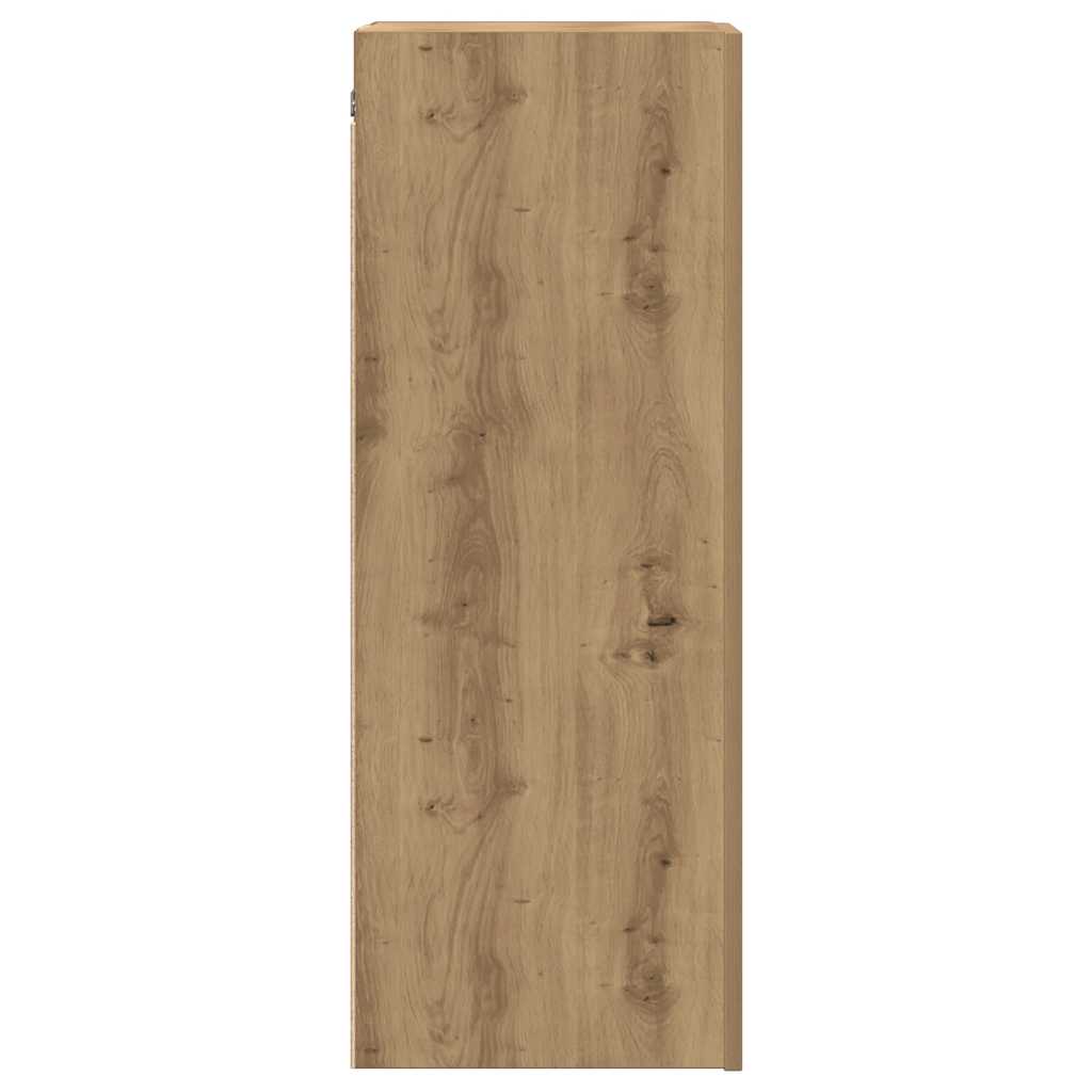 Kézműves tölgy színű szerelt fa TV-szekrény 30,5 x 30 x 90 cm 5