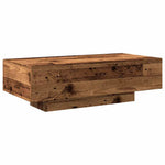 Antik fa színű szerelt fa dohányzóasztal 100x49,5x31 cm 2