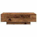 Antik fa színű szerelt fa dohányzóasztal 100x49,5x31 cm 5