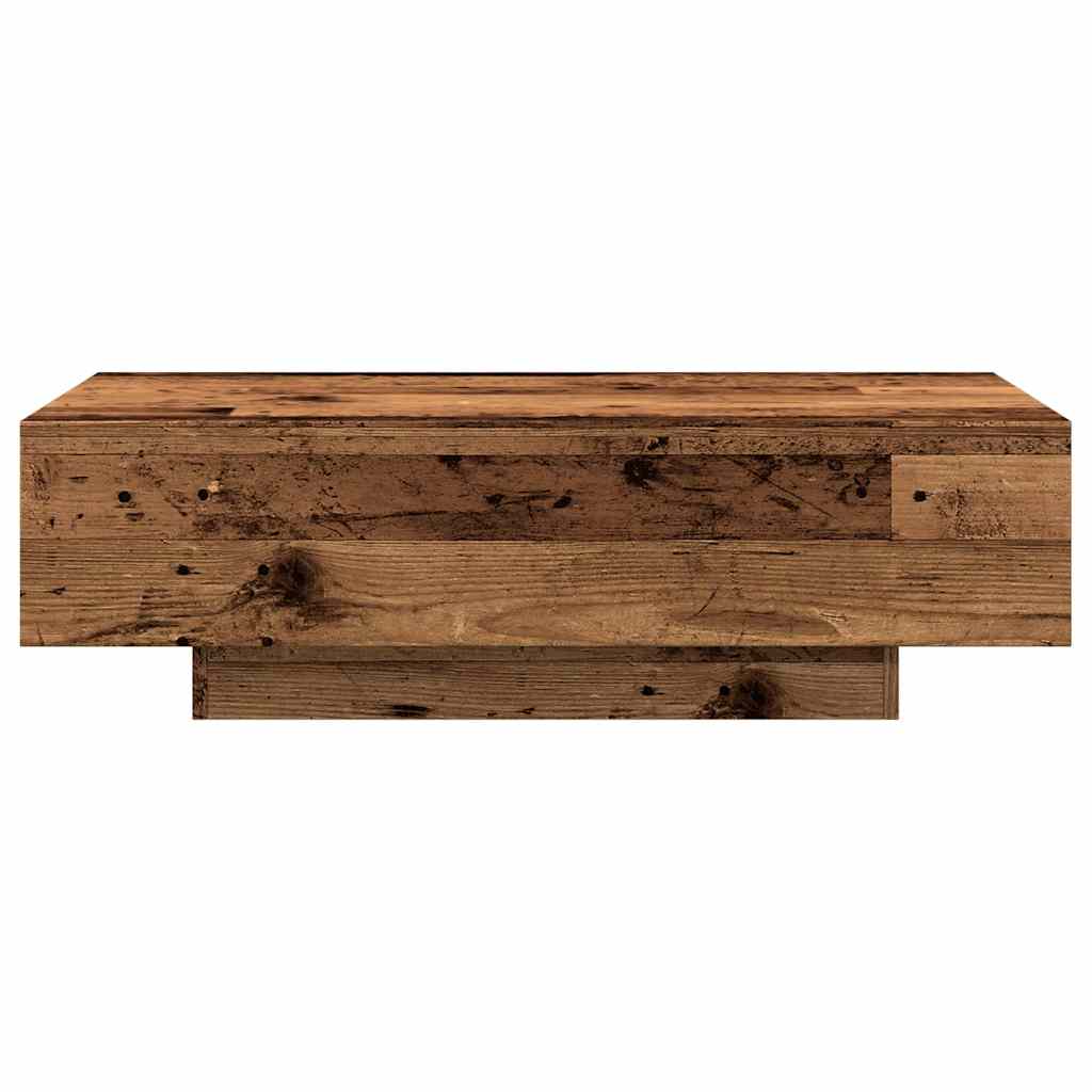 Antik fa színű szerelt fa dohányzóasztal 100x49,5x31 cm 5