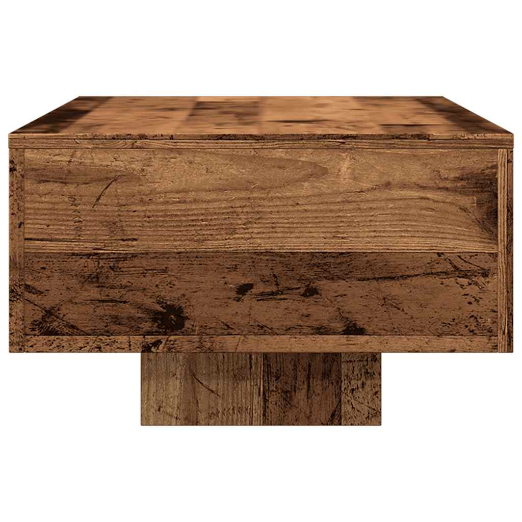 Antik fa színű szerelt fa dohányzóasztal 100x49,5x31 cm 6
