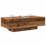 Antik fa színű szerelt fa dohányzóasztal 100x49,5x31 cm